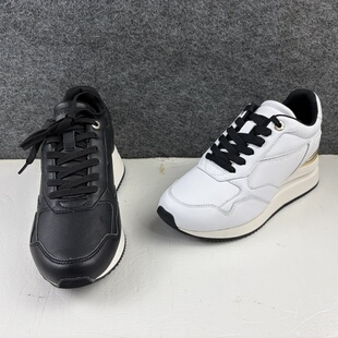 美国女士牛皮运动鞋休闲鞋 坡跟跟高5厘米板鞋36码37码 07