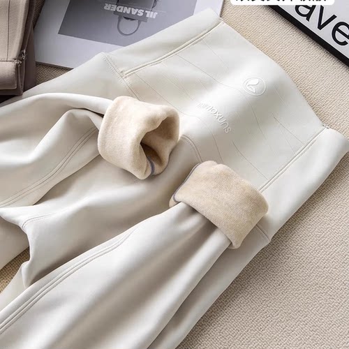 奶白色鲨鱼裤女外穿秋冬2025新款