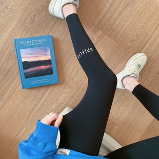 紧身高腰收腹提臀瑜伽裤 大码 女外穿秋冬加绒加厚保暖打底裤 鲨鱼裤