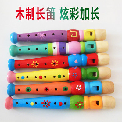 宝宝长笛木质奥尔夫教具幼儿园宝宝启蒙音乐笛子乐器儿童吹奏玩具