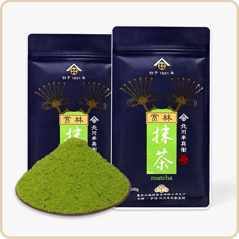 北川半兵卫抹茶粉烘焙冲饮奶茶拿铁原料国产抹茶赏林100g(原青莲) 咖啡/麦片/冲饮 天然粉粉食品 原图主图