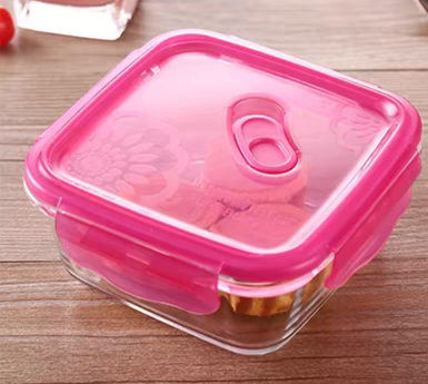 乐美雅玻璃饭盒上班族可微波炉加热专用耐高温密封保鲜盒便当餐盒