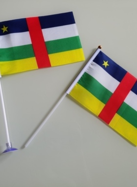 8号14*21CM中非国旗可开票中非小国旗手挥旗手摇旗中非小旗子