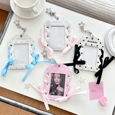 彩色星星皮质卡套追星三寸小卡