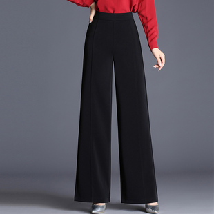 脚边休闲裤 阔腿裤 女裤 长裤 西裤 宽裤 甩裤 女隐形拉链阔脚裤 新款 春季