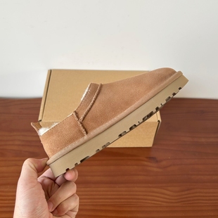 河南桑坡丁大叔羊皮毛一体真皮羊毛雪地靴女冬季短筒短靴保暖加厚