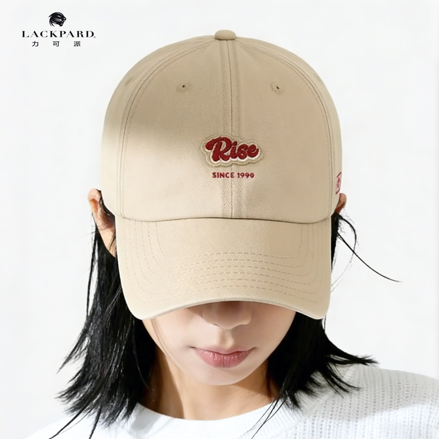 lackpard帽子女轻量户外休闲棒球帽防晒刺绣纯棉帽子显脸小鸭