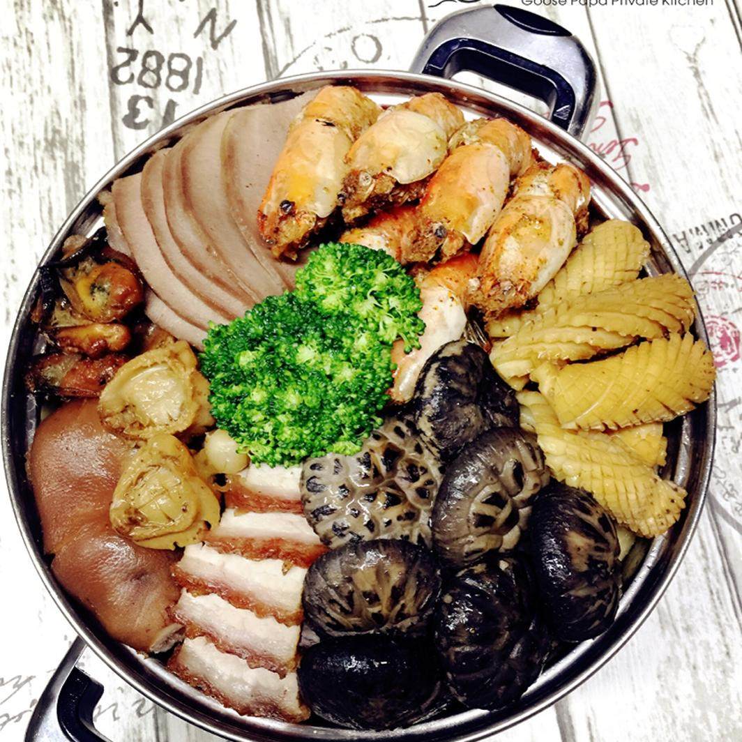 春节年夜饭大盆菜年夜饭手工做