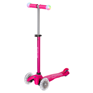 迈古micro滑板车男女孩中小童2 6岁宝宝发光手把三轮滑滑车