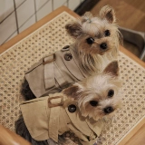 Одежда для кошек и собак, ветровка в британском стиле, красивое и милое шнауцерское йоркширское пальто, маленькая собака Кокер