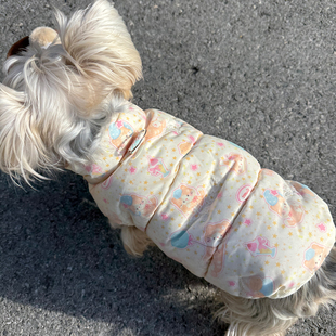 猫咪狗狗秋冬保暖羽绒马甲90%白鸭绒鹅绒马尔济斯比熊可爱羽绒服