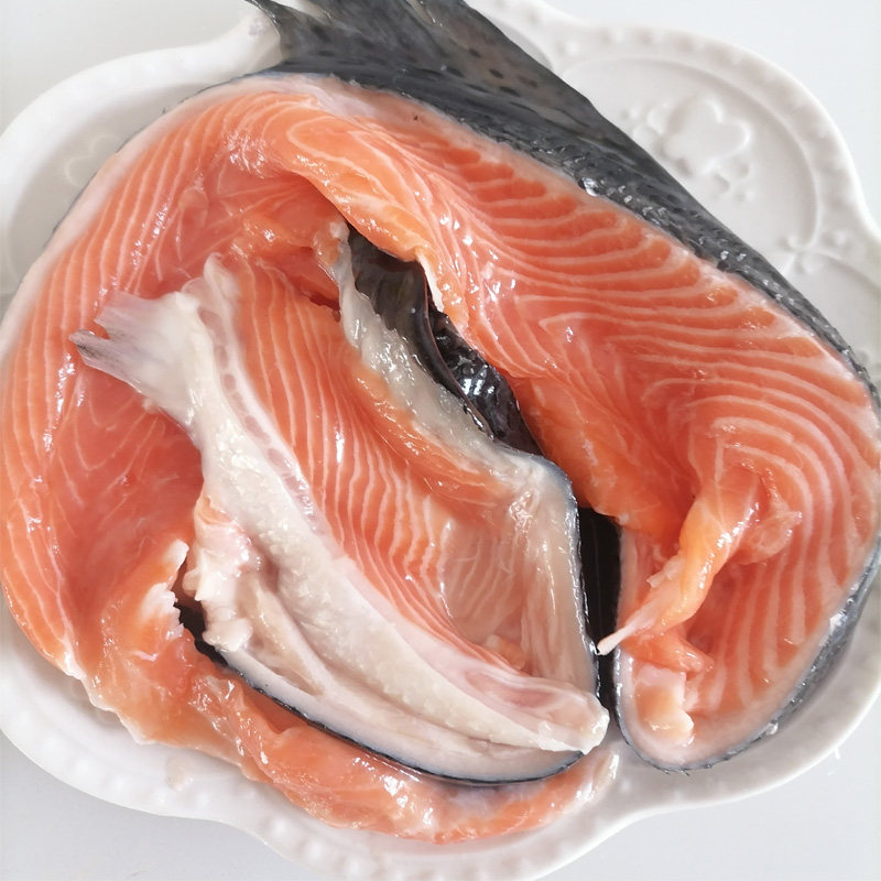 带三文鱼鳍鱼腩三文鱼边角料油多生酮红烧空健身营养早餐 2斤