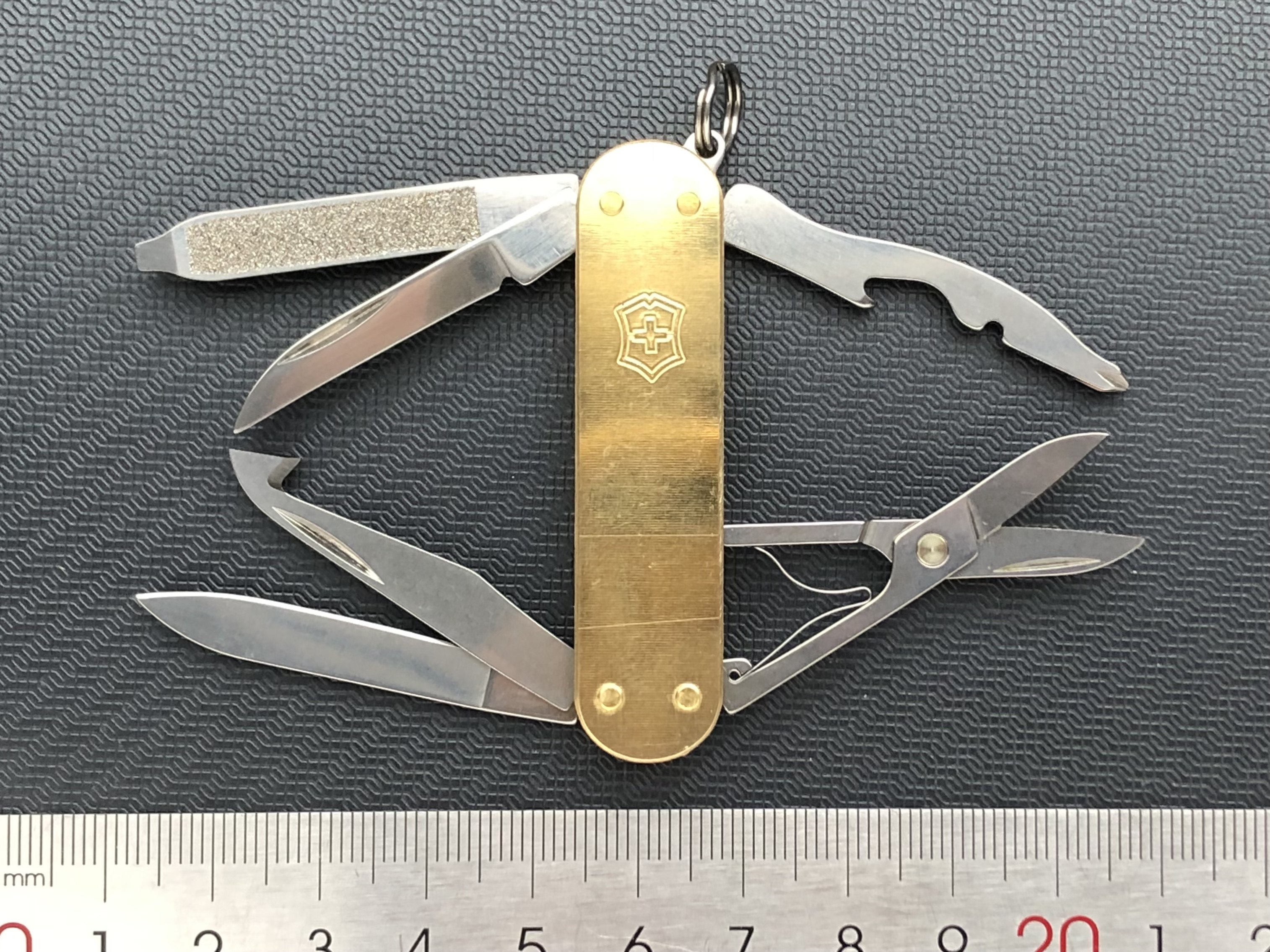 黄铜柄58mm瑞士军刀0.6385小冠军改装款