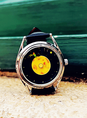 小王子B612星球 原创设计手表-悬浮表针简约中性真皮进口机芯防水