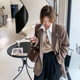 【档口现货】2023秋衬衫假两件西装外套C156-P130-控188，女装西装，浙宝256