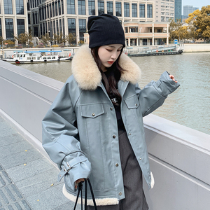 出货中 2022冬新款 皮衣派克服D701-P195-控278 领子毛图片
