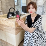 碎花连衣裙女夏娃娃领高级感法式宽松显瘦甜美初恋小个子裙子小众，女装连衣裙，浙宝256