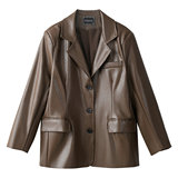 2025春秋新款韩版今年流行高级感炸街休闲时尚洋气西装皮衣外套女，女装皮衣，浙宝256