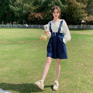 已现货 2023夏 短款背带裤短裤高腰宽松牛仔 X361-P85-控148图片