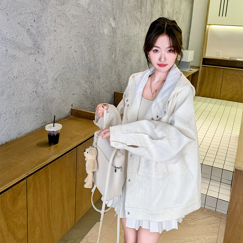 档口已现货2026春新风连帽短外套女Q609-P150-控248,女装短外套,浙宝256