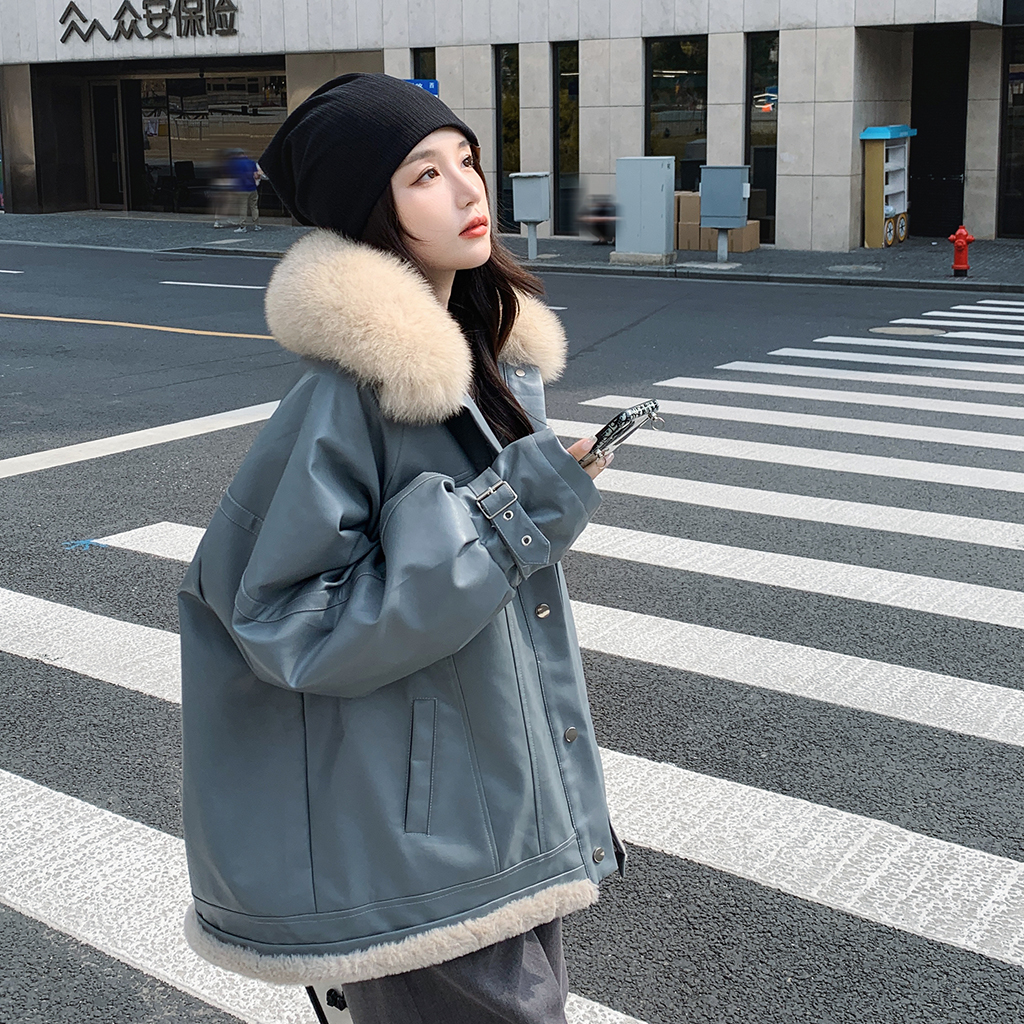 出货中2022冬新款皮衣派克服D701-P195-控278领子毛，女装棉衣/棉服，浙宝256