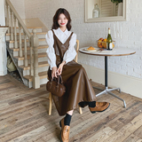 档口现货2026春吊带连衣裙皮衣皮裙有里布C180-P135-控218，女装连衣裙，浙宝256