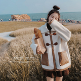 档口现货新款2023冬皮毛一体复合羊羔毛D729-P165-控248，女装短外套，浙宝256