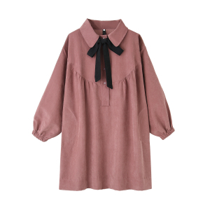 已备货  2021春新款连衣裙女撞色领带网红风 6821-P90-控138图片