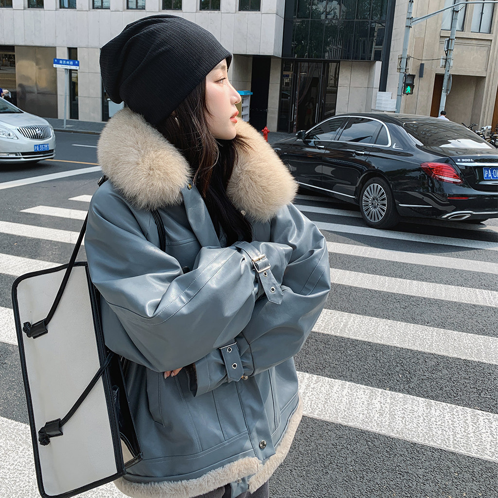 出货中2022冬新款皮衣派克服D701-P195-控278领子毛,女装棉衣/棉服,浙宝256