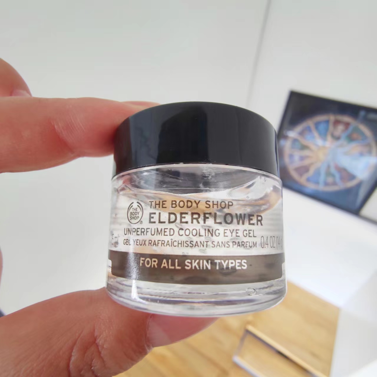 英国BodyShopElderflower Unperfumed Eye Gel接骨木眼胶眼霜15ml