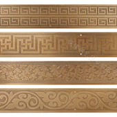 仿古纯铜包角直条柜门大门护角中式 背景装 饰线条箱子家具封边压条