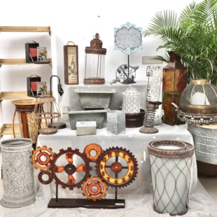 特价处理孤品--外贸展会样品家居饰品仿古做旧摄影道具桌面摆件