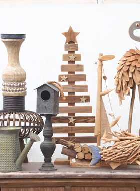 孤品集合--设计师款家居装饰品仿古纯手工工艺漂流木创意装饰摆件