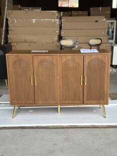 外贸原单中古风家具法式复古大柜子四门拱形雕刻餐边柜玄关柜特价