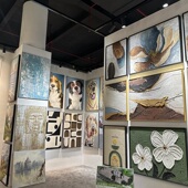 孤品超特价 外贸展会样品原创艺术油画绝美花卉风景人物装 饰画