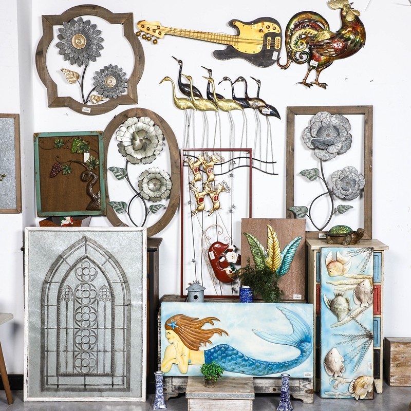孤品大集合--外贸复古做旧铁艺壁饰家居民宿餐厅墙面创意装饰壁挂,家居饰品,壁饰,淘宝优惠券,粉丝福利购,淘宝优惠卷