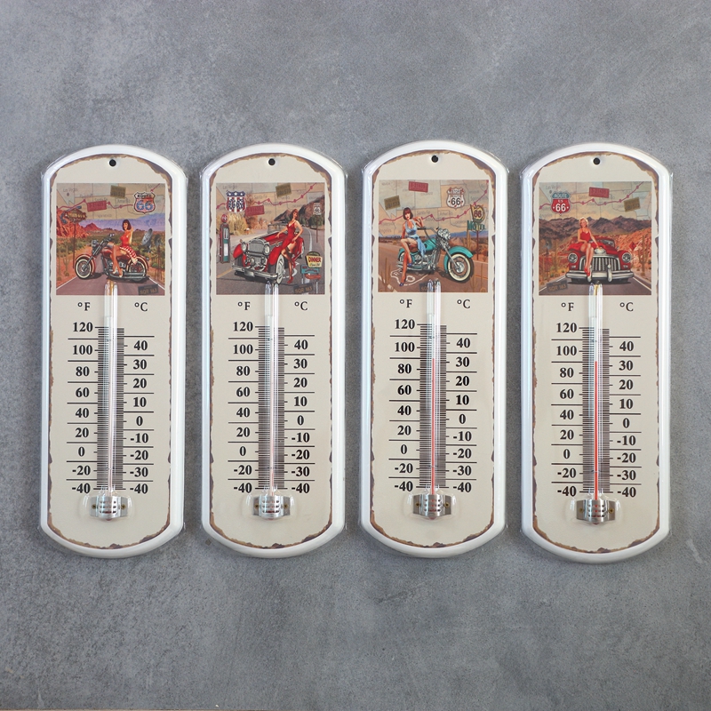 整箱特价！出口欧洲原单法国FOX大牌艺术家居装饰复古温度计壁挂