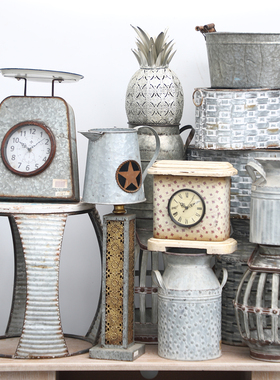 孤品大集合--外贸复古家居装饰品铁艺做旧花园庭院挂件摆件工艺品