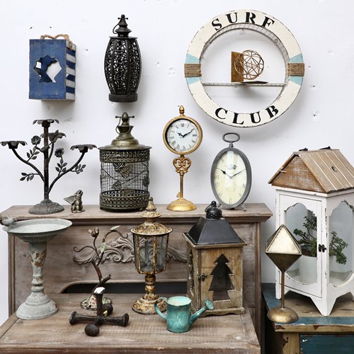 特价孤品集合--外贸复古家居饰品铁艺木质仿古做旧工艺品杂货摆件