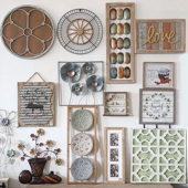 孤品大集合 样品复古壁挂铁艺木质独特造型仿古雕花壁饰 外贸经典