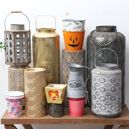 孤品大集合--摩洛哥异域风情家居庭院装饰品铁艺镂空烛台灯笼摆件