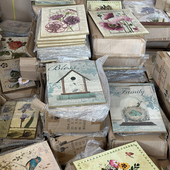 乡村风复古做旧花卉木板画 花园背景墙装 饰画挂画 美式 多款 可选