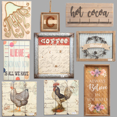 乡村风家居庭院墙面装 孤品大集合 美式 饰铁艺木质做旧壁饰壁挂