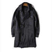 男士 长款 冬季 基础款 风衣经典 款 有内胆轻微保暖夹层外套上衣秋冬装