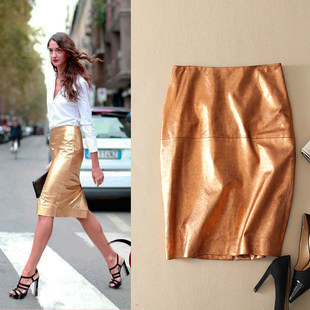 Leather British E.T Light Luxury 700 Mei Knife Ms. Spring and Autumn Pork Skin Balt Skust Bald Skirt Professional Skirt