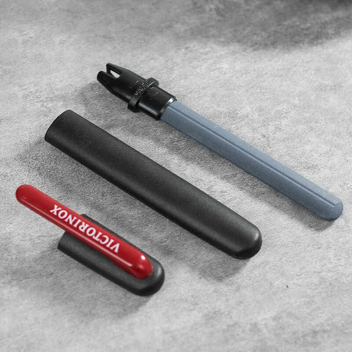 维氏(VICTORINOX)进口瑞士军刀配件陶瓷磨刀棒便携式双面磨刀器