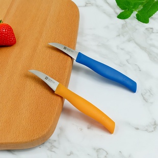 德国进口双立人Grip系列不锈钢水果削皮刀切片刀蔬果刀弯刃雕刻刀