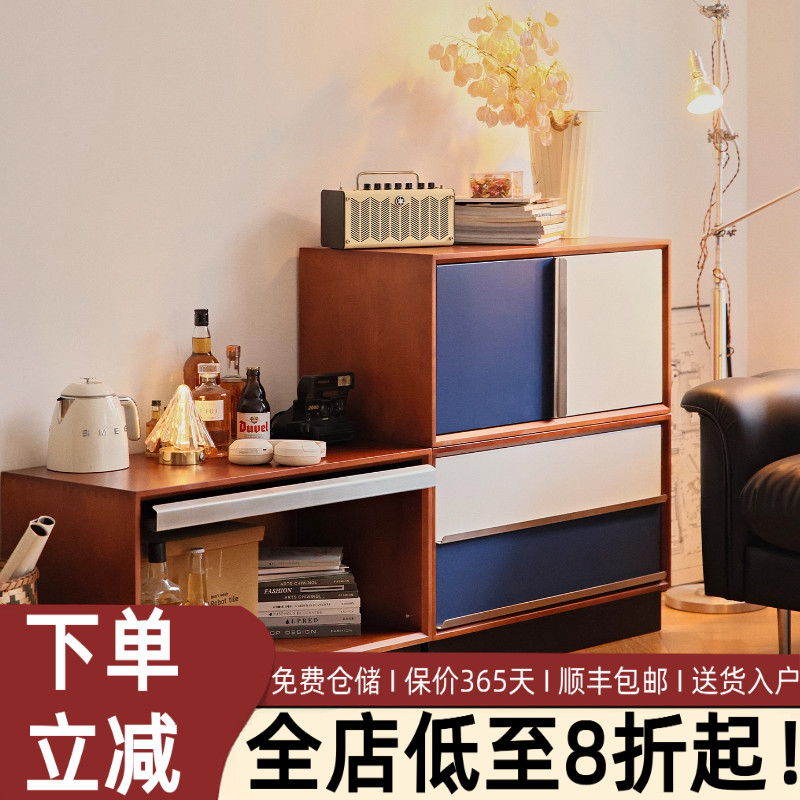 中古实木自由组合柜落地收纳书柜