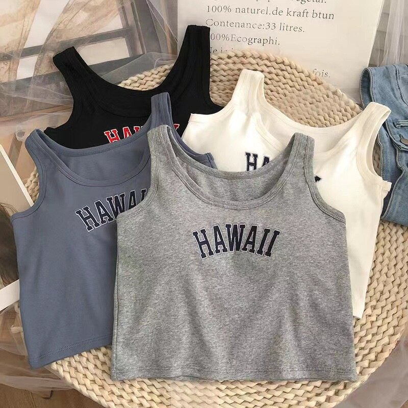 夏季高弹透气固定杯吊带背心女