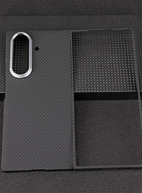 适用三星Galaxy Z Fold 7凯夫拉手机壳新款经典黑色碳纤维纹理个性原创编织超轻薄防摔商务高档保护套